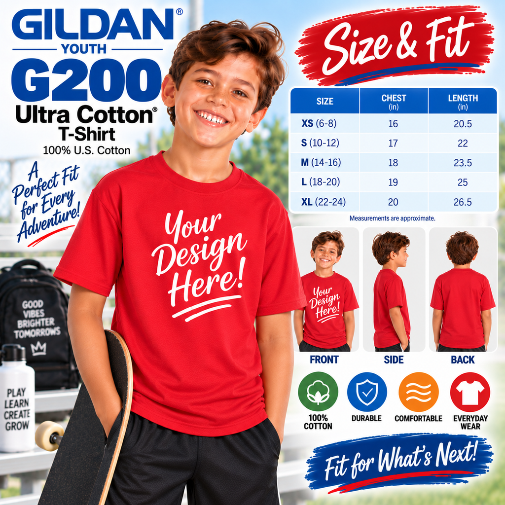 Gildan Youth Ultra Cotton® T-Shirt (G200)