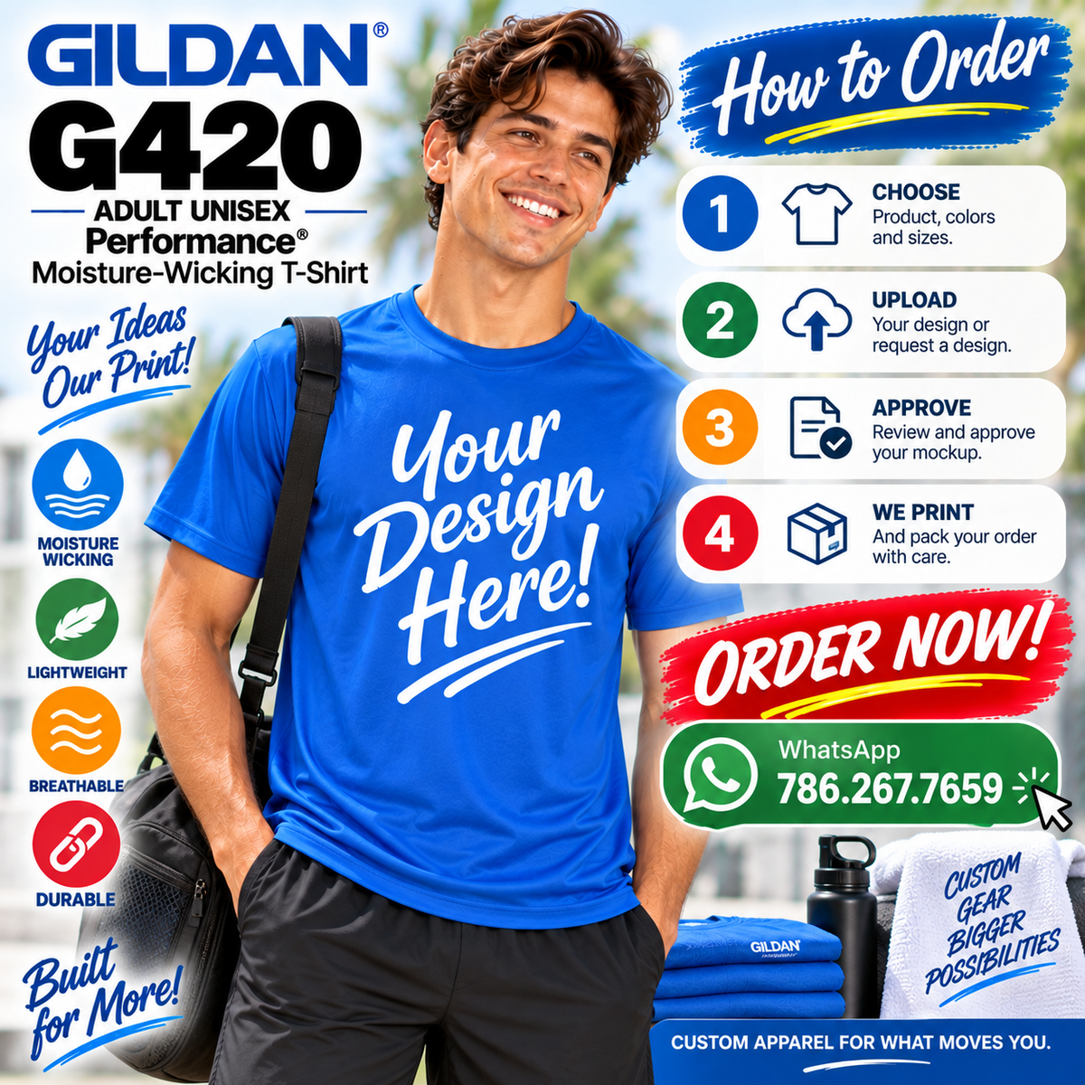 Gildan Adult Unisex Performance® Moisture-WickingT-Shirt  (G420)