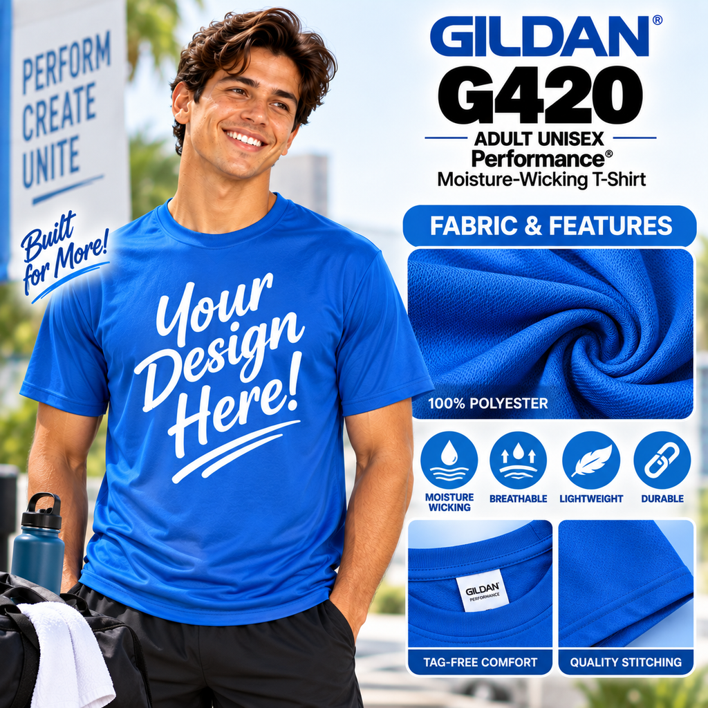 Gildan Adult Unisex Performance® Moisture-WickingT-Shirt  (G420)