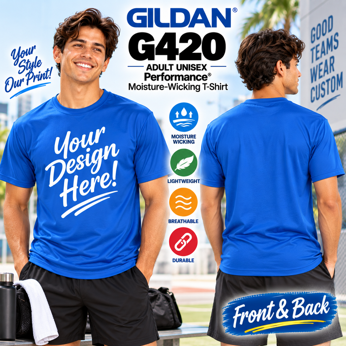 Gildan Adult Unisex Performance® Moisture-WickingT-Shirt  (G420)