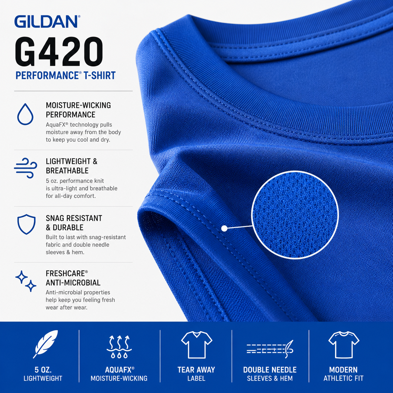 Gildan Adult Unisex Performance® Moisture-WickingT-Shirt  (G420)