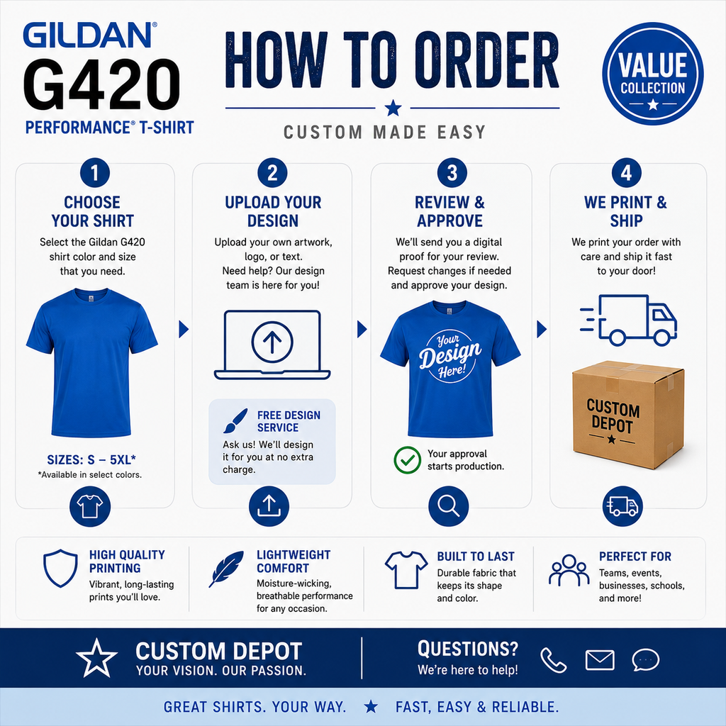 Gildan Unisex Performance® Adult Moisture-Wicking Performance Tee (G420)