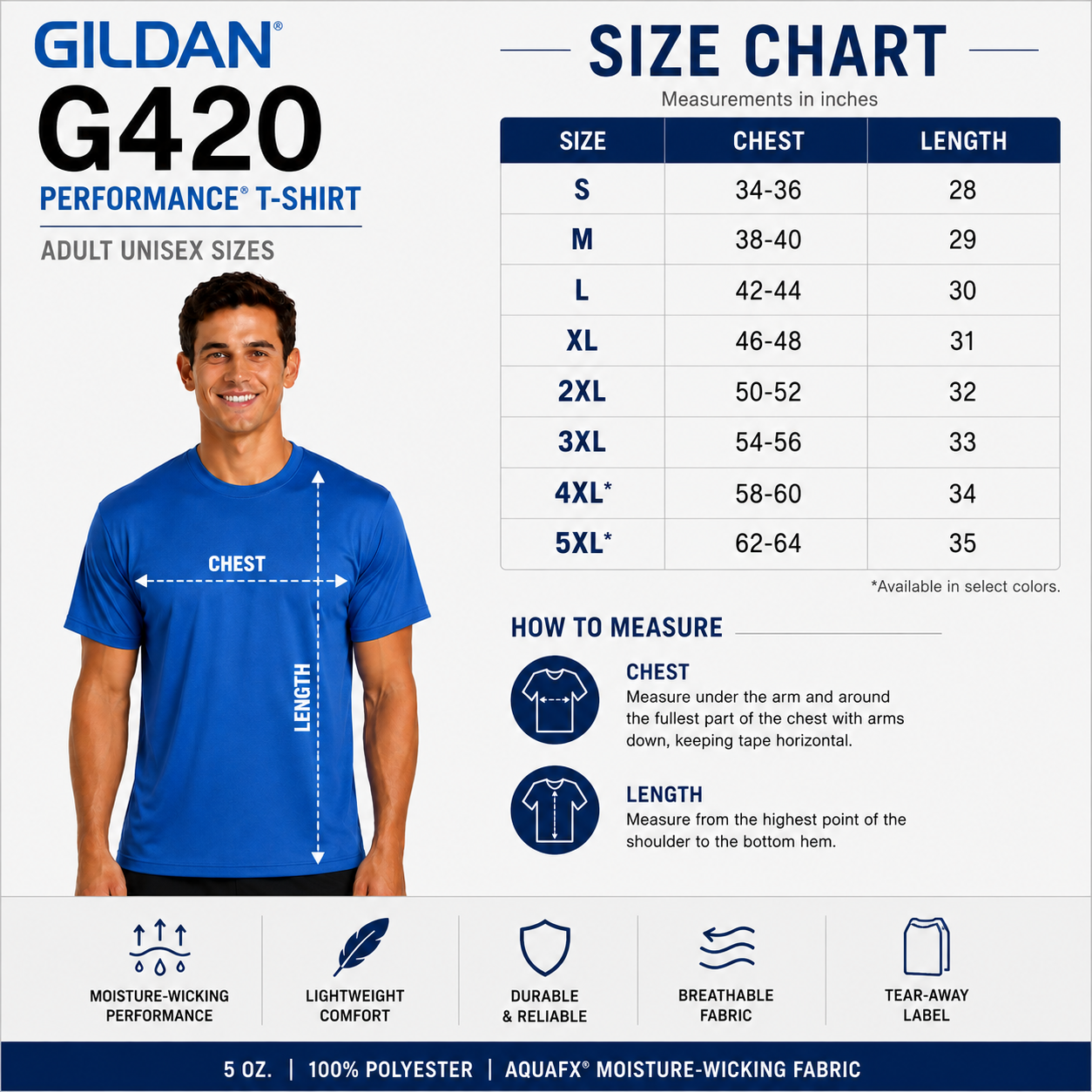 Gildan Adult Unisex Performance® Moisture-WickingT-Shirt  (G420)