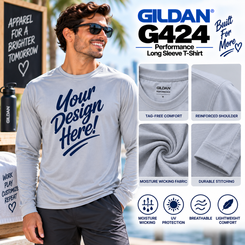 Gildan Unisex Performance Long Sleeve T-Shirt (G424)