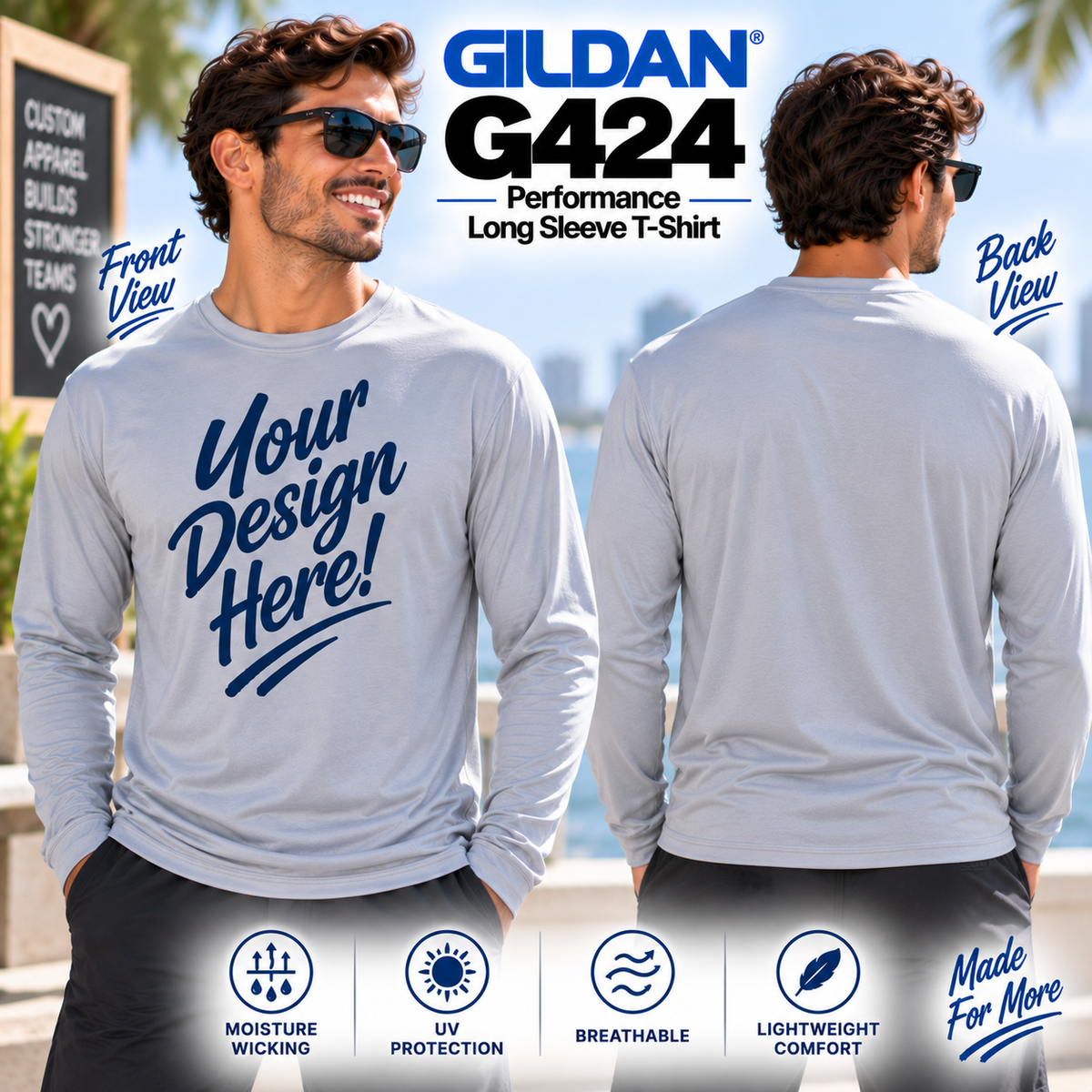 Gildan Unisex Performance Long Sleeve T-Shirt (G424)