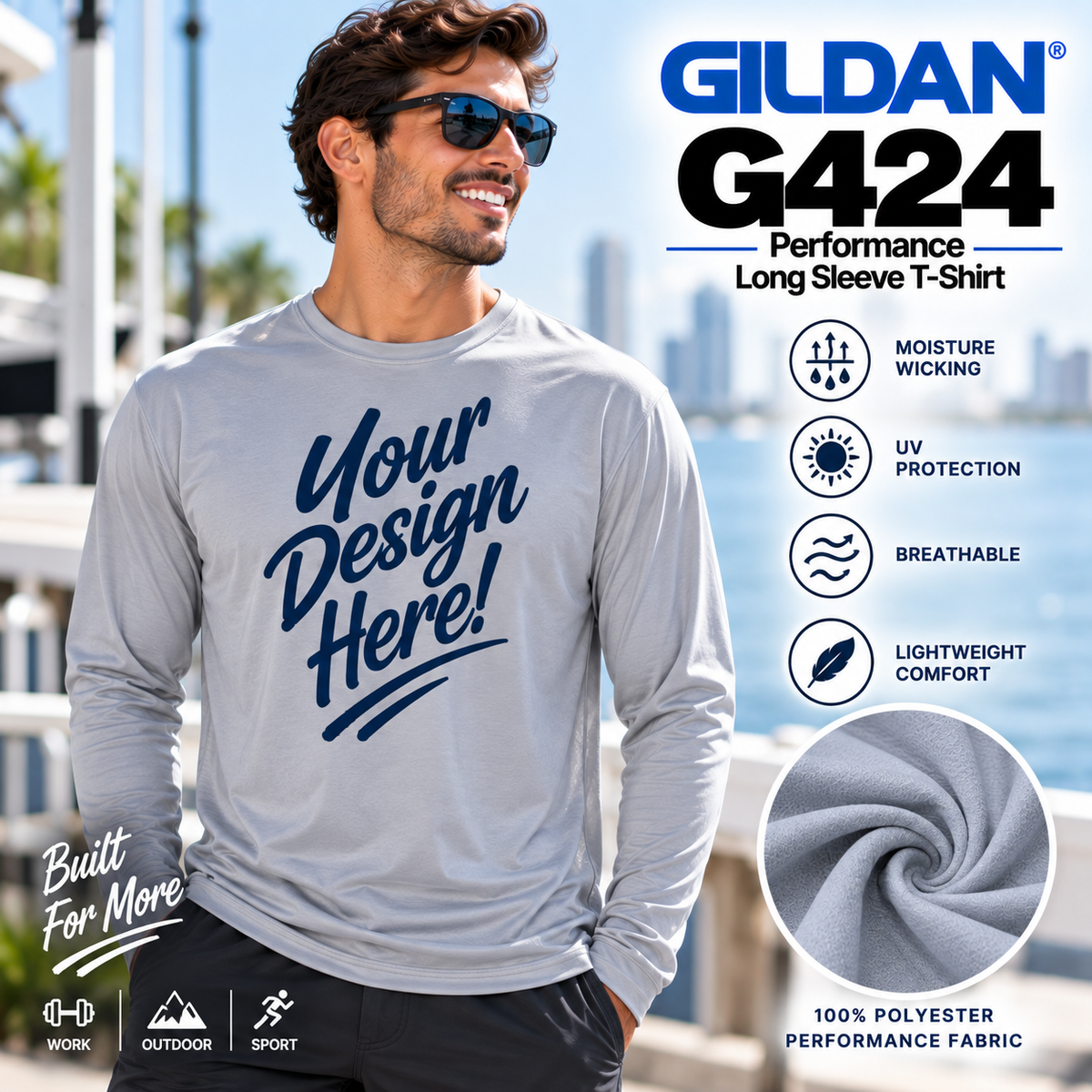 Gildan Unisex Performance Long Sleeve T-Shirt (G424)
