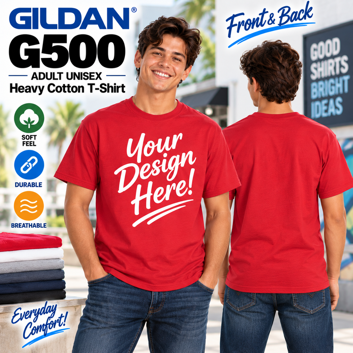 Gildan Adult Unisex Heavy Cotton T-Shirt (G500)
