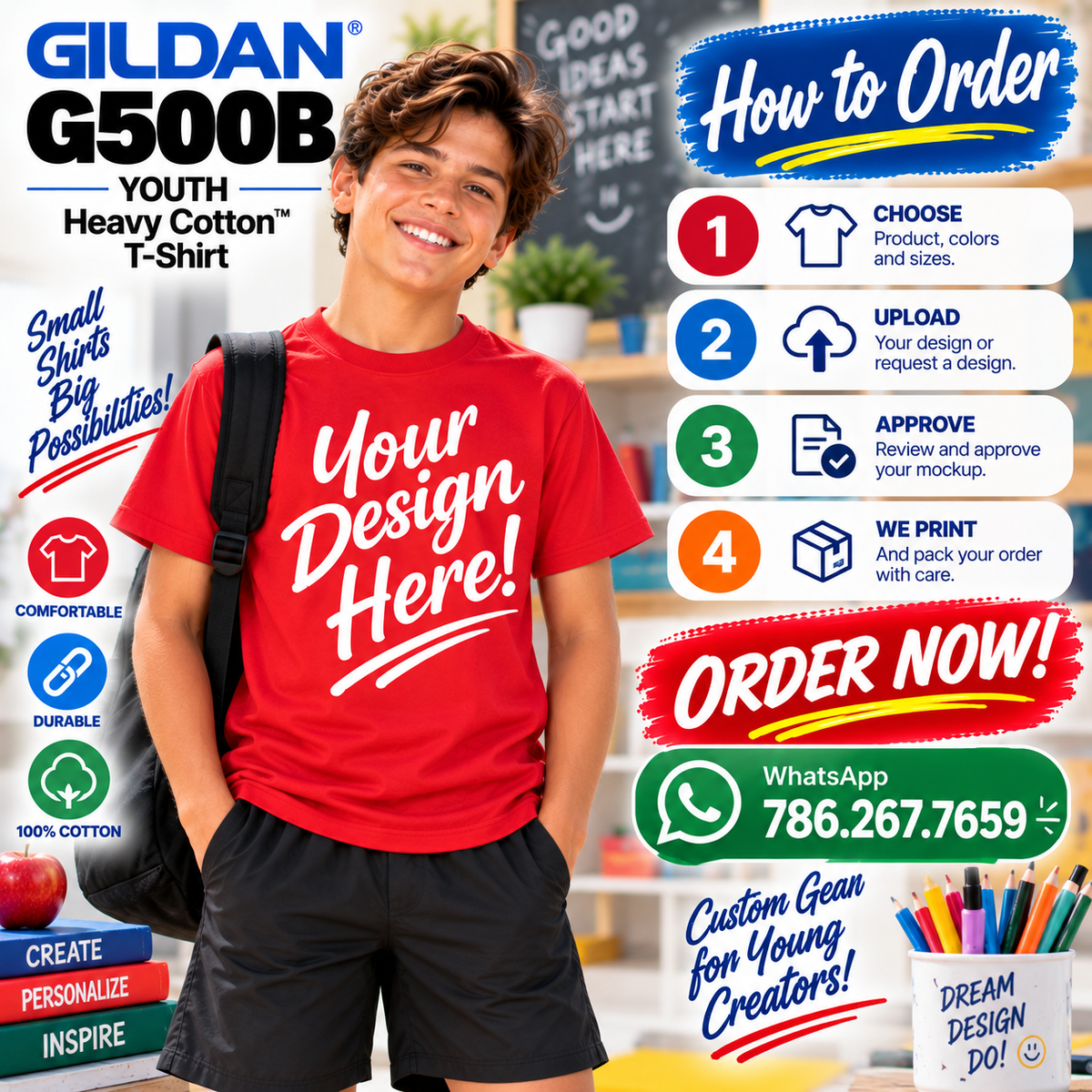 Gildan Youth Heavy Cotton™ T-Shirt (G500B)