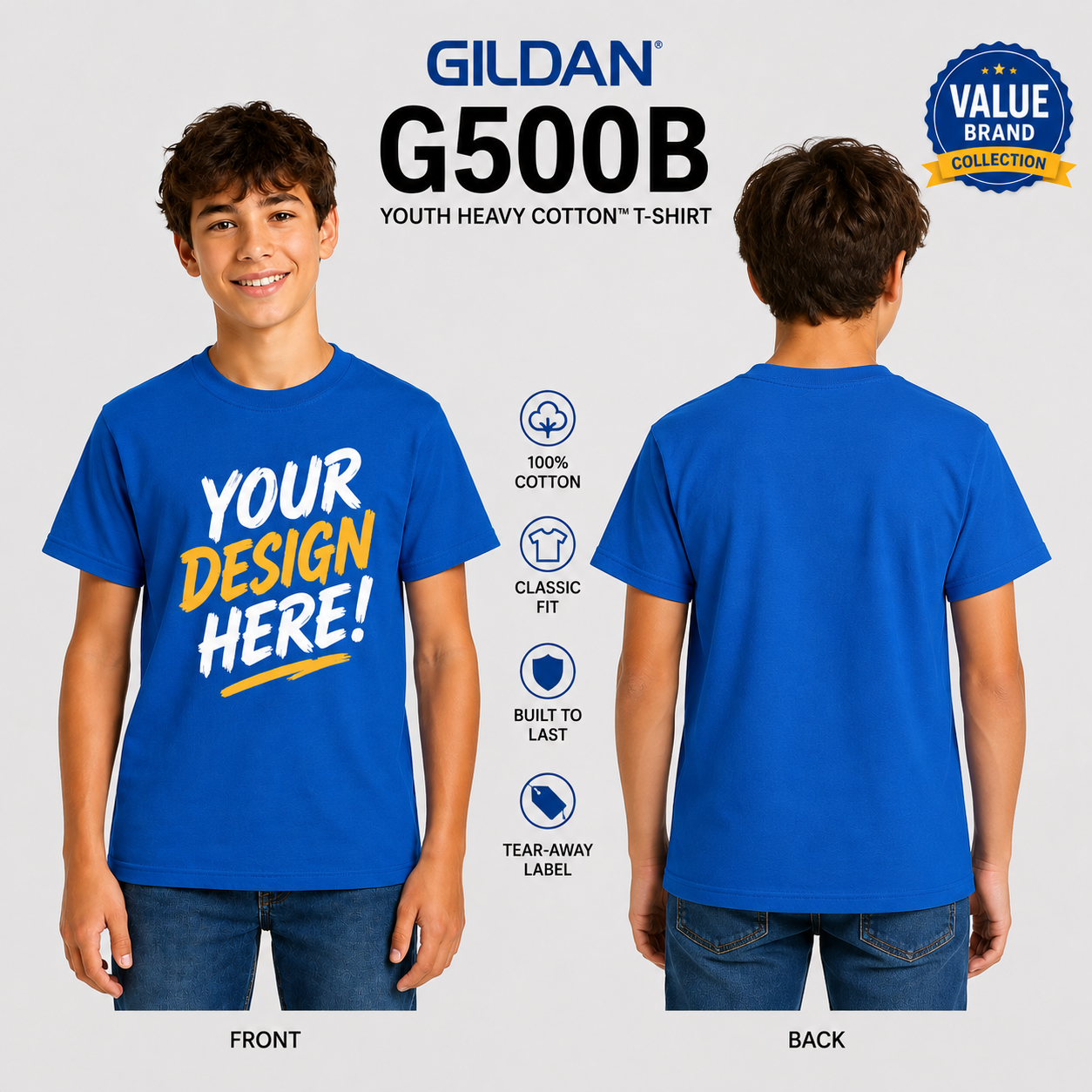 Gildan Youth Heavy Cotton™ T-Shirt (G500B)