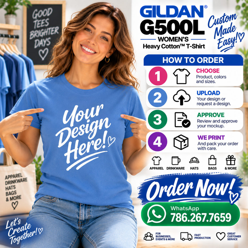 Gildan Women's  Heavy Cotton™ T-Shirt (G500L)