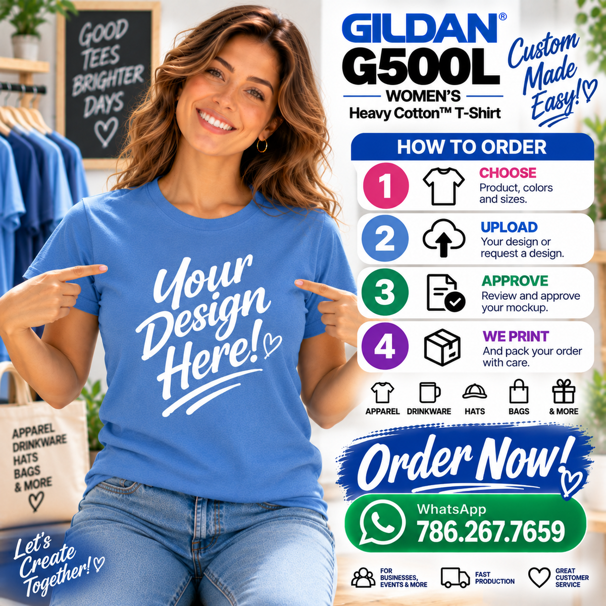Gildan Women's  Heavy Cotton™ T-Shirt (G500L)