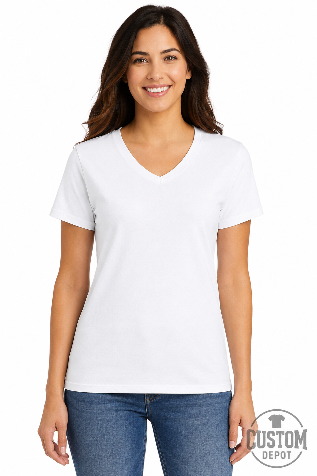 Gildan  Women’s Heavy Cotton V-Neck T-Shirt (G500VL)