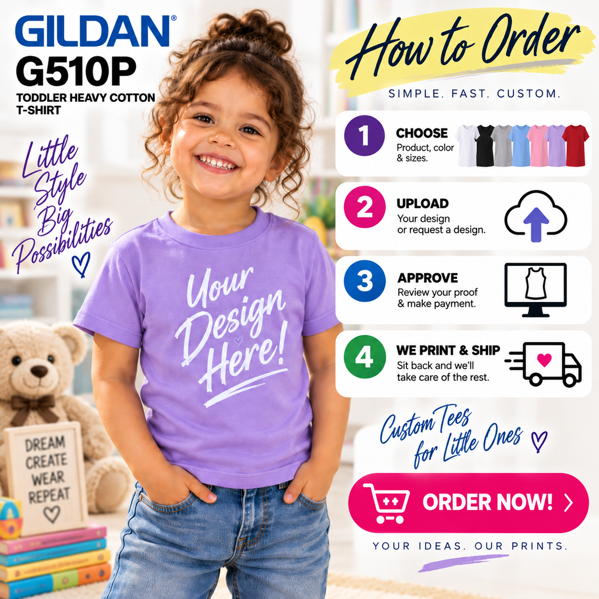 Gildan Toddler Heavy Cotton T-Shirt (G510P)