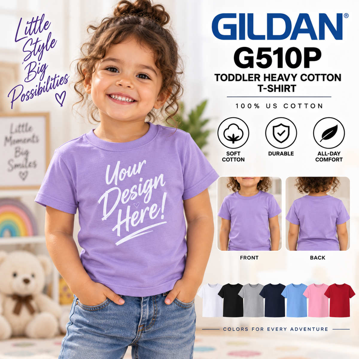Gildan Toddler Heavy Cotton T-Shirt (G510P)