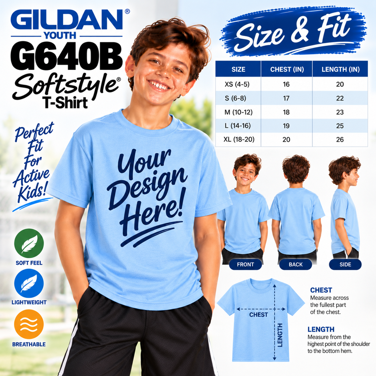 Gildan Youth  Softstyle® T-Shirt (G640B)