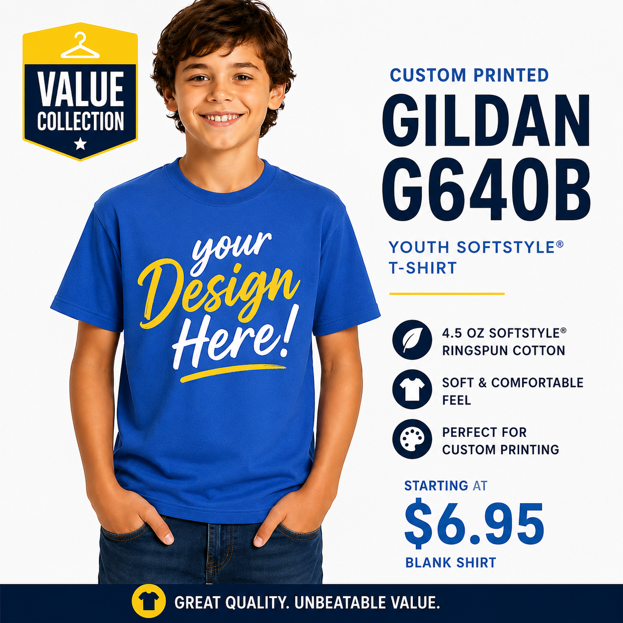 Gildan Youth  Softstyle® T-Shirt (G640B)