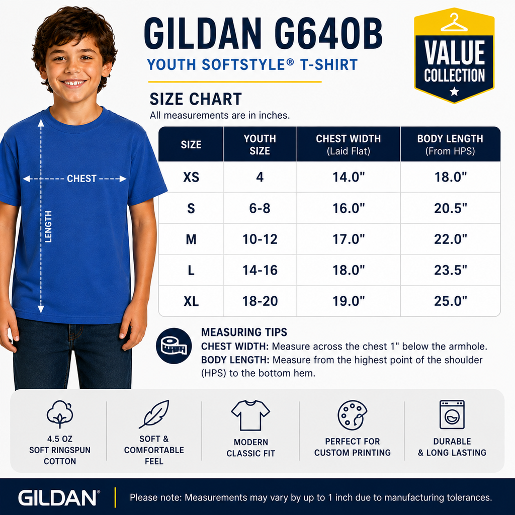 Gildan Youth  Softstyle® T-Shirt (G640B)