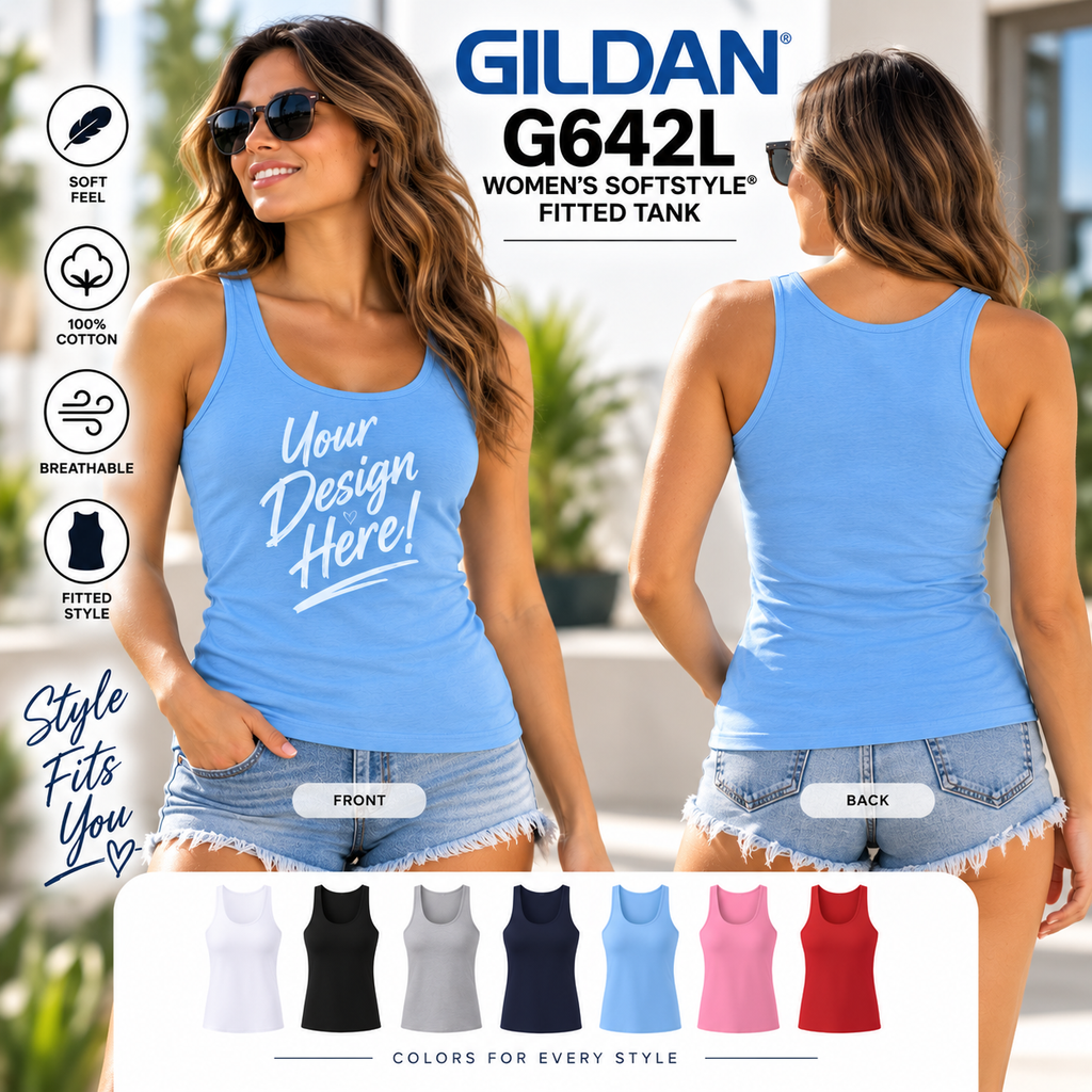 Gildan Women's Softstyle® Fitted Tank (G642L)