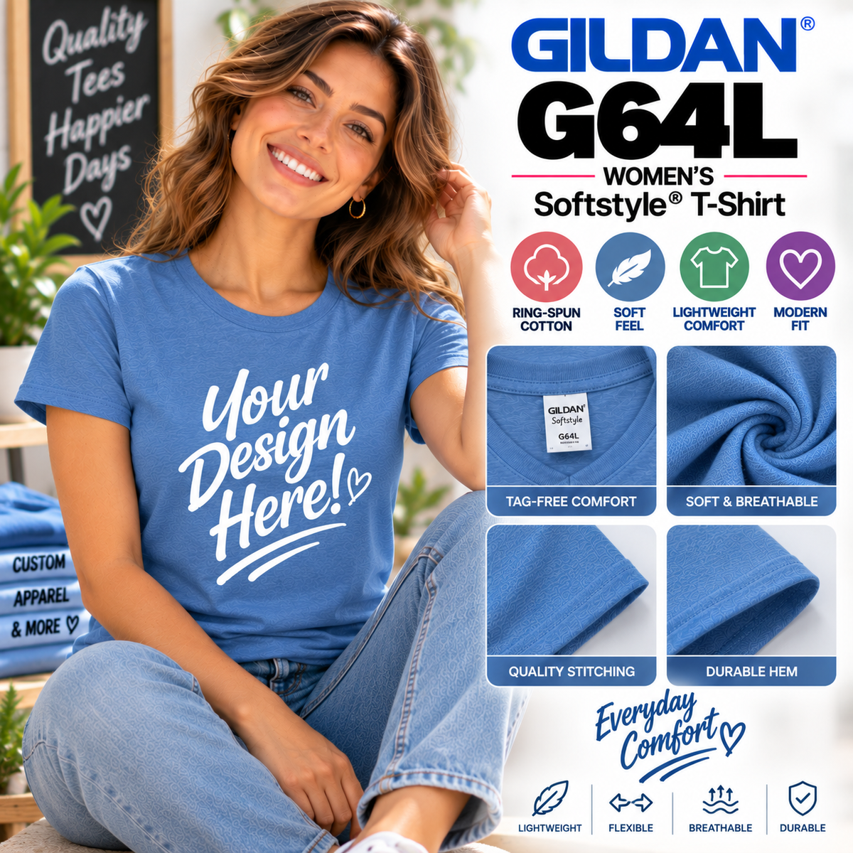 Gildan Women's Softstyle®  T-Shirt (G64L)