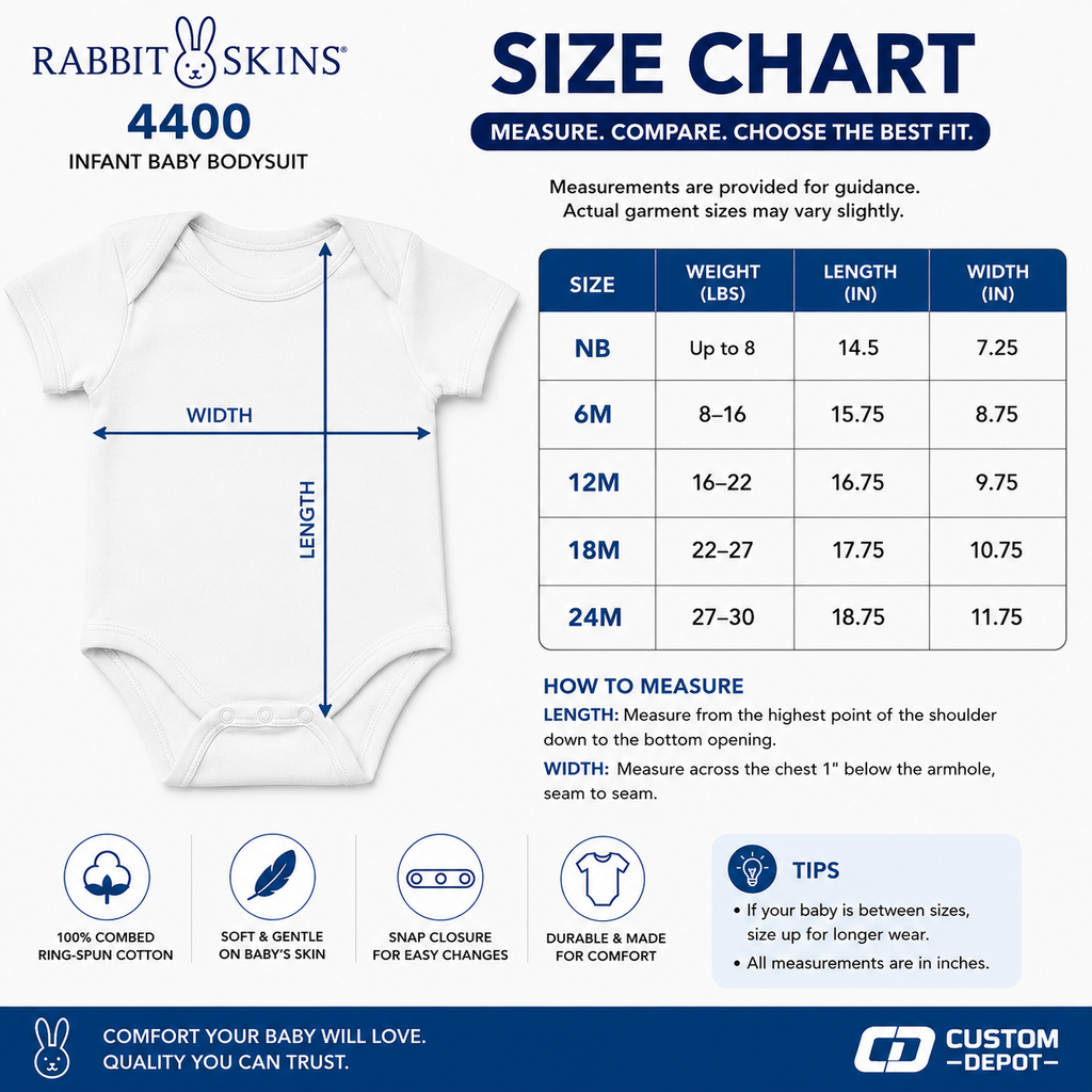 Rabbit Skins Infant Baby Rib Bodysuit (4400)