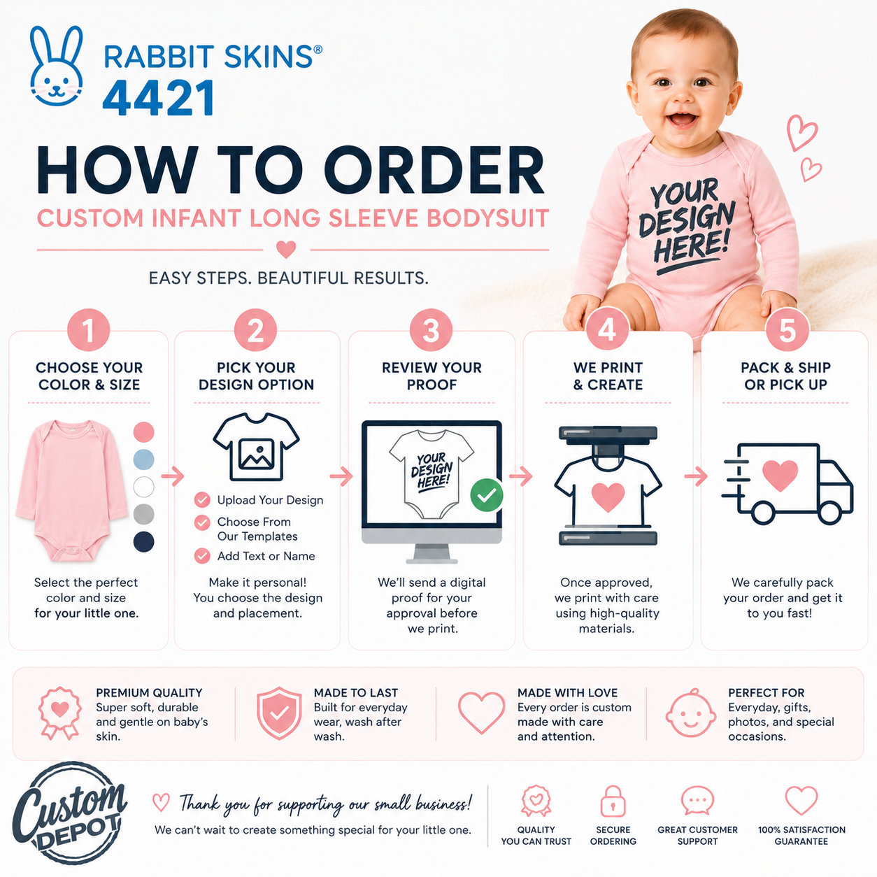 Rabbit Skins Infant Fine Jersey Long Sleeve Bodysuit (RS4421)