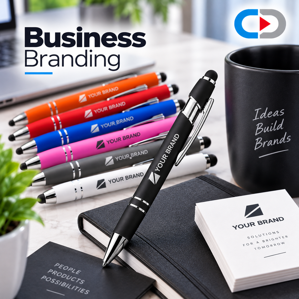 Custom Matte Stylus Pens – 2-Sided Laser Engraving | Personalized Business Pens