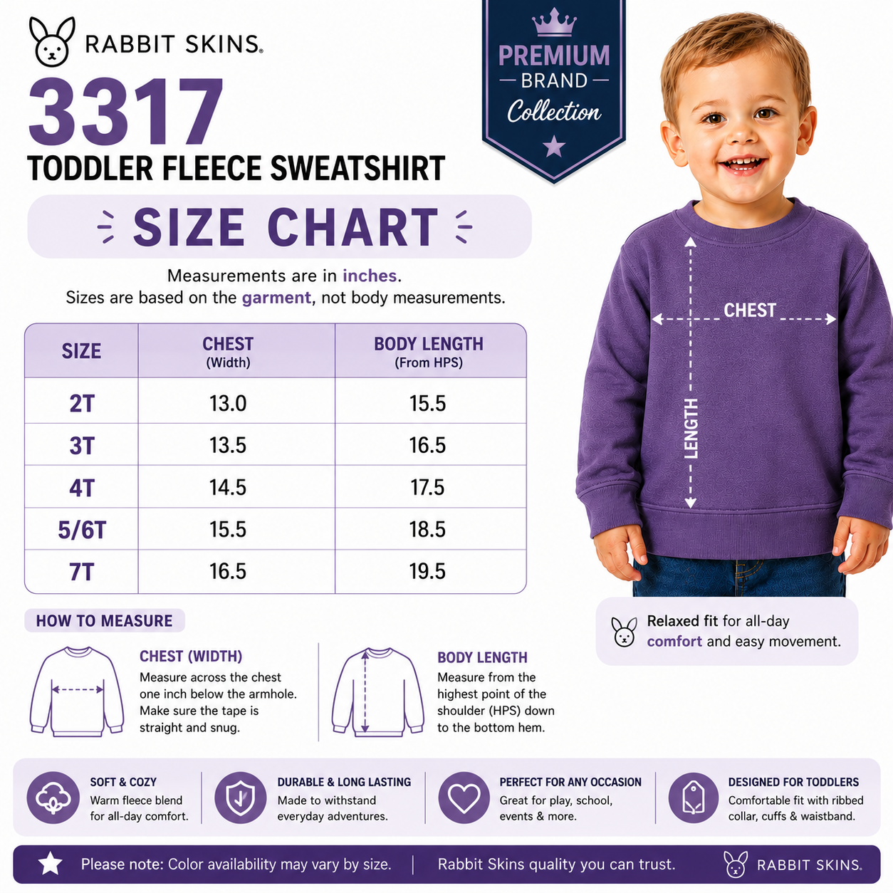 Rabbit Skins Toddler Fleece Sweatshirt (RS3317)