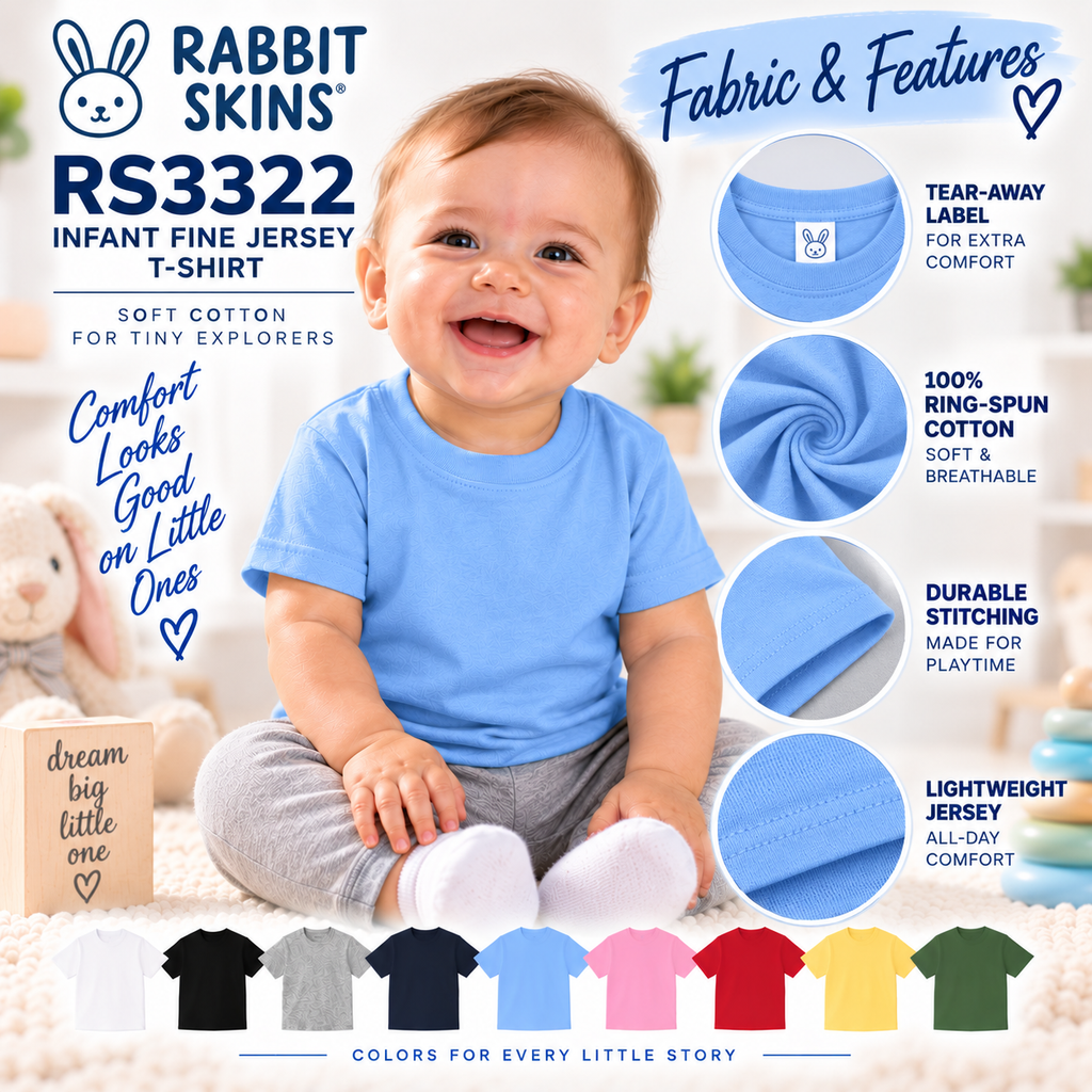 Rabbit Skins  Infant Fine Jersey T-Shirt (RS3322)