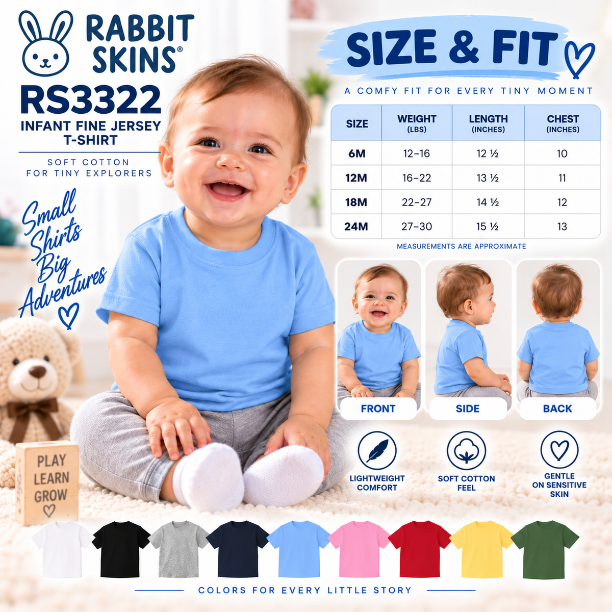 Rabbit Skins  Infant Fine Jersey T-Shirt (RS3322)