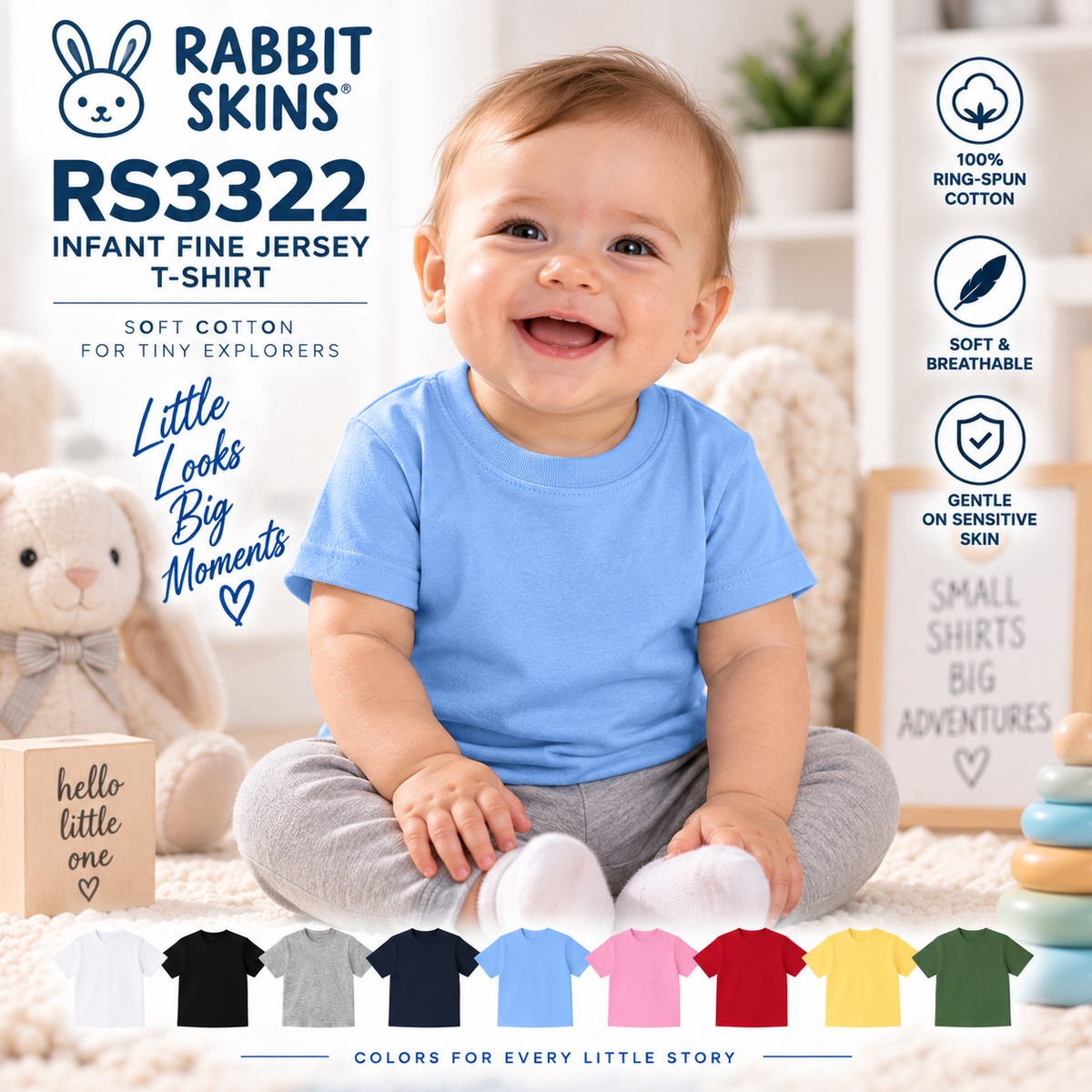 Rabbit Skins  Infant Fine Jersey T-Shirt (RS3322)