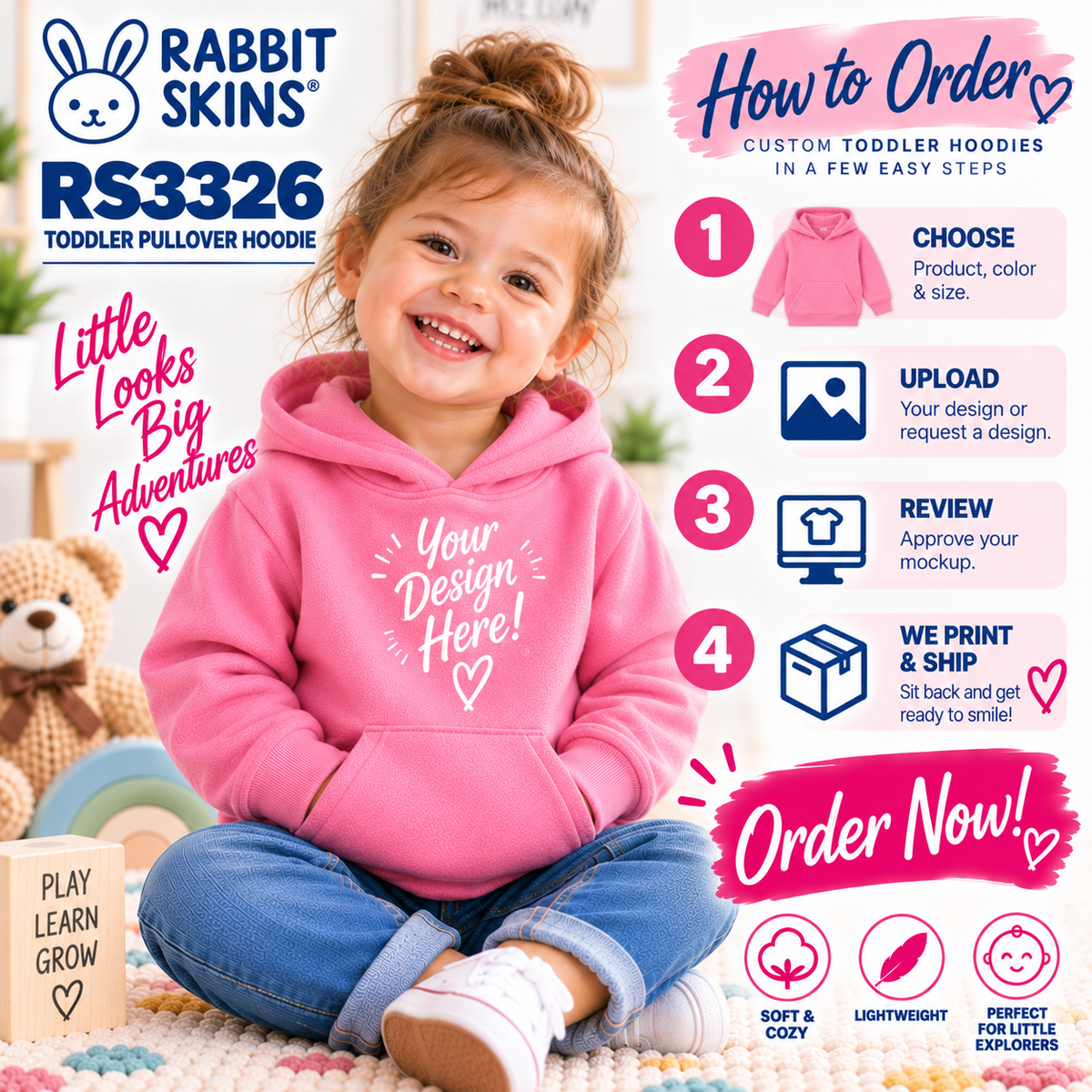 Rabbit Skins Toddler Pullover Hoodie (RS3326)