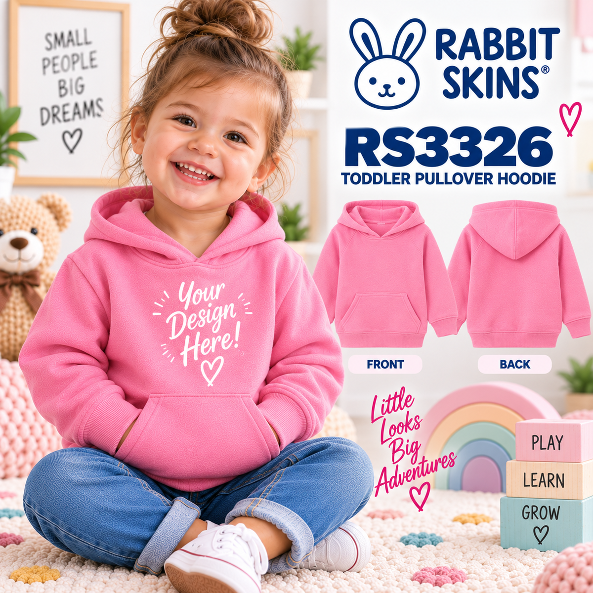 Rabbit Skins Toddler Pullover Hoodie (RS3326)