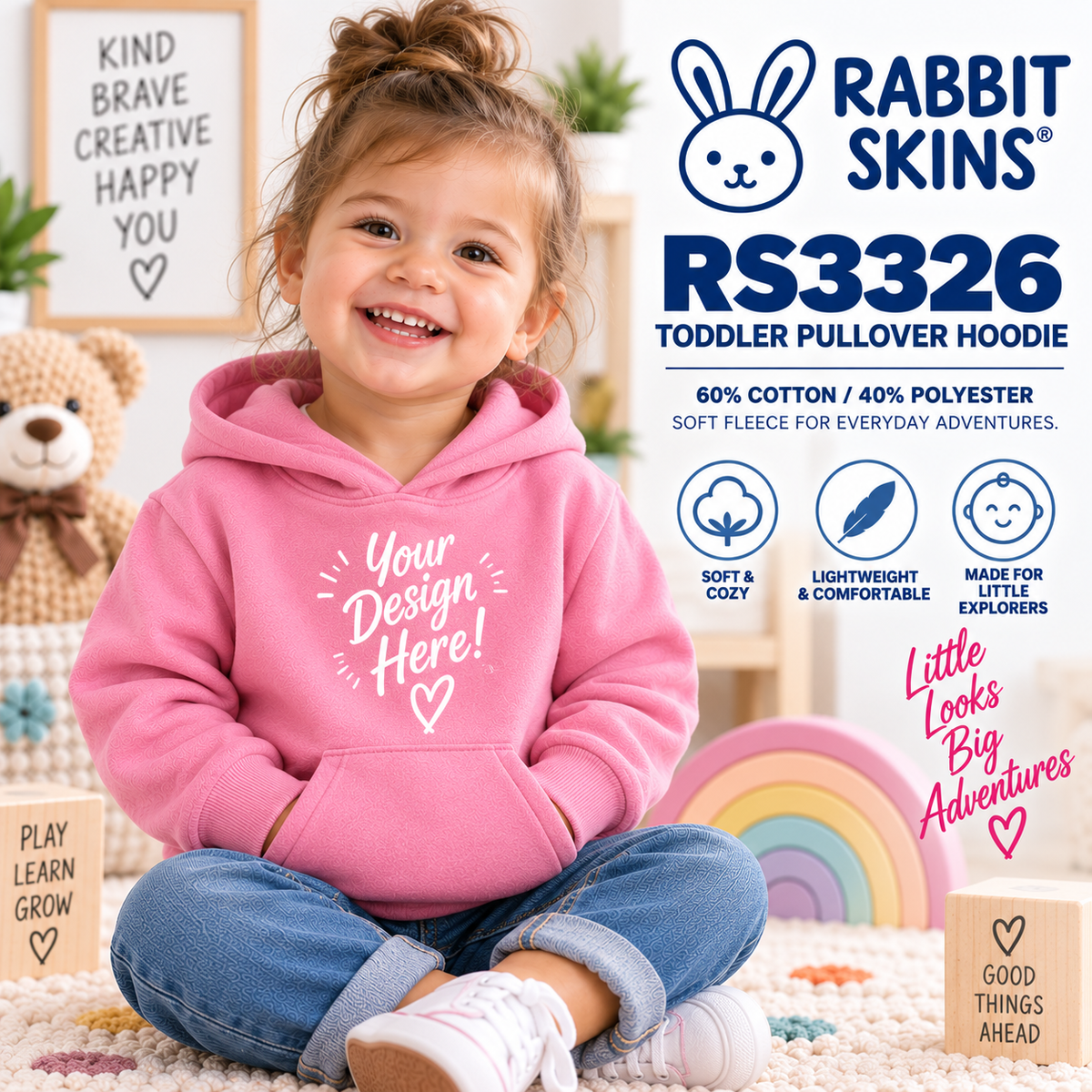Rabbit Skins Toddler Pullover Hoodie (RS3326)