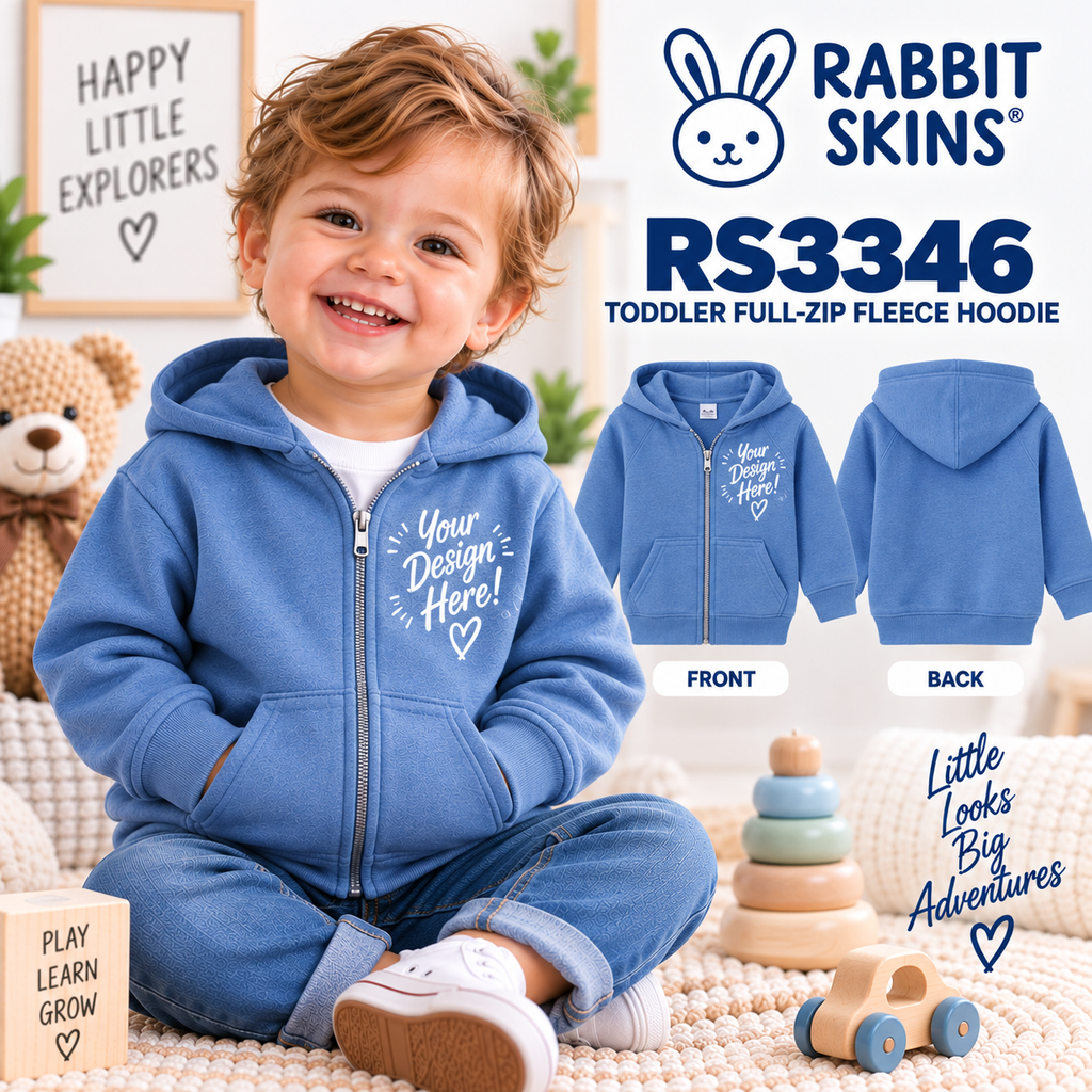 Rabbit Skins Toddler Full-Zip Fleece Hoodie (RS3346)