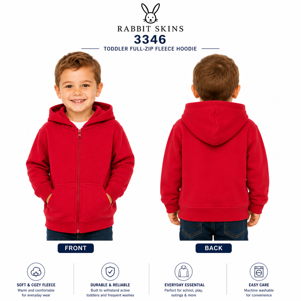 Rabbit Skins Toddler Full-Zip Fleece Hoodie (RS3346)