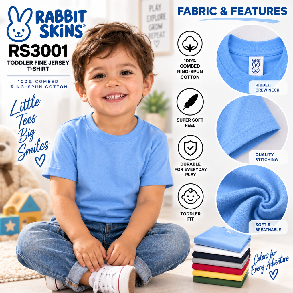 Rabbit Skins Toddler Fine Jersey T-Shirt (RS3001 )