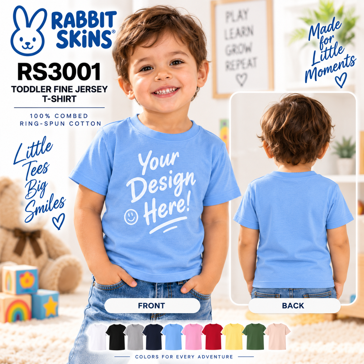 Rabbit Skins Toddler Fine Jersey T-Shirt (RS3001 )