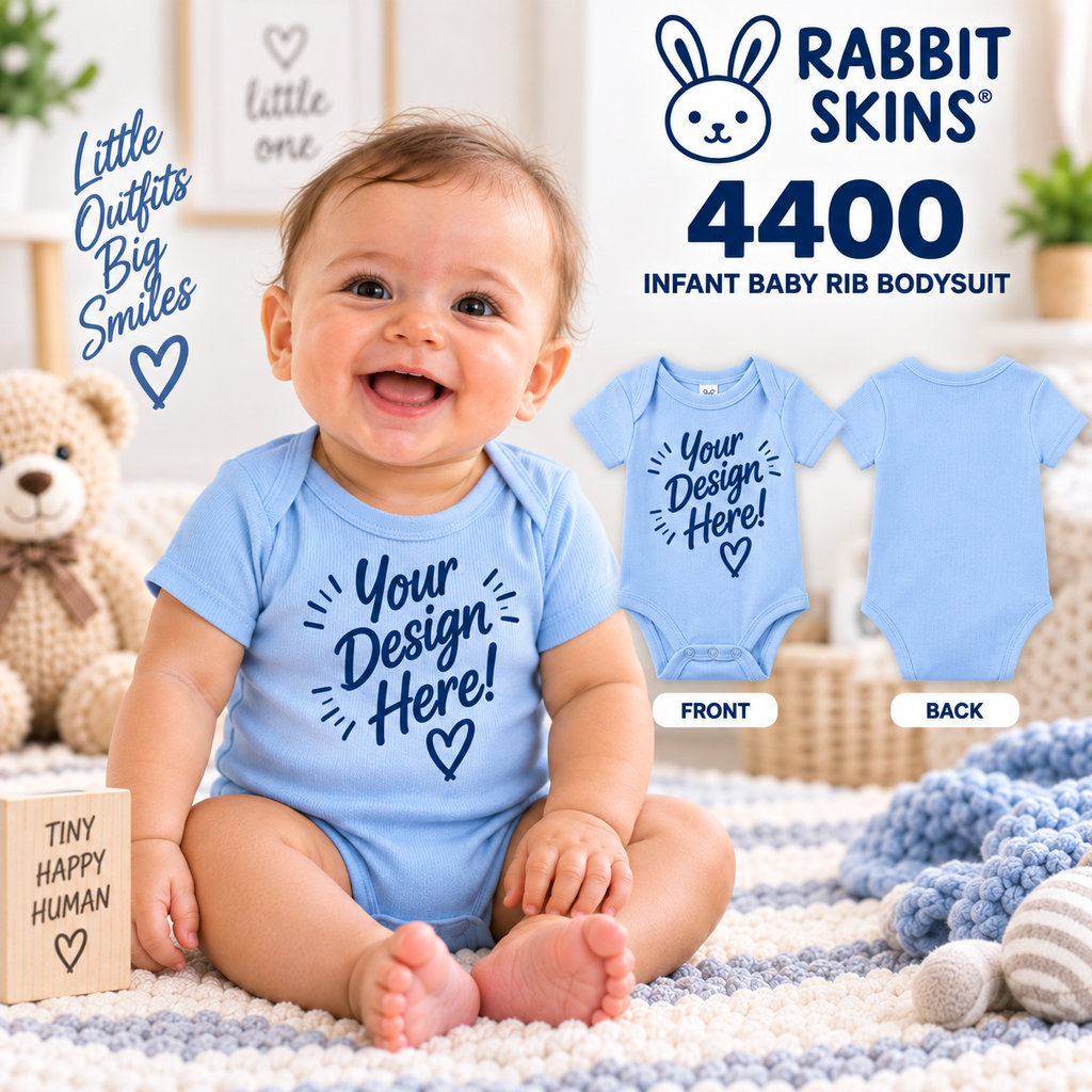 Rabbit Skins Infant Baby Rib Bodysuit (4400)