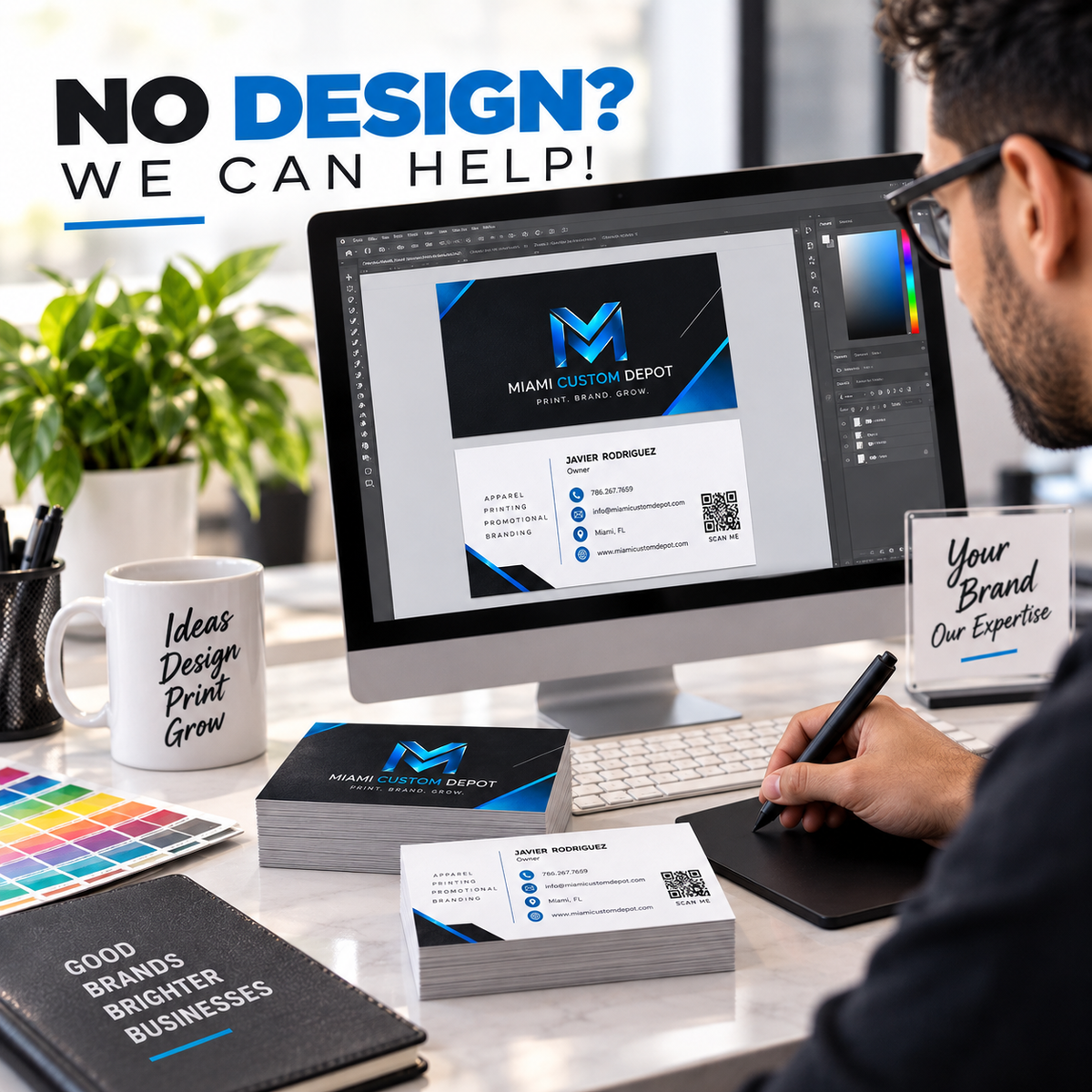 Premium Custom Business Cards – 17pt Satin Laminated | Full Color Double-Sided Printing | 250–5,000 Cards
