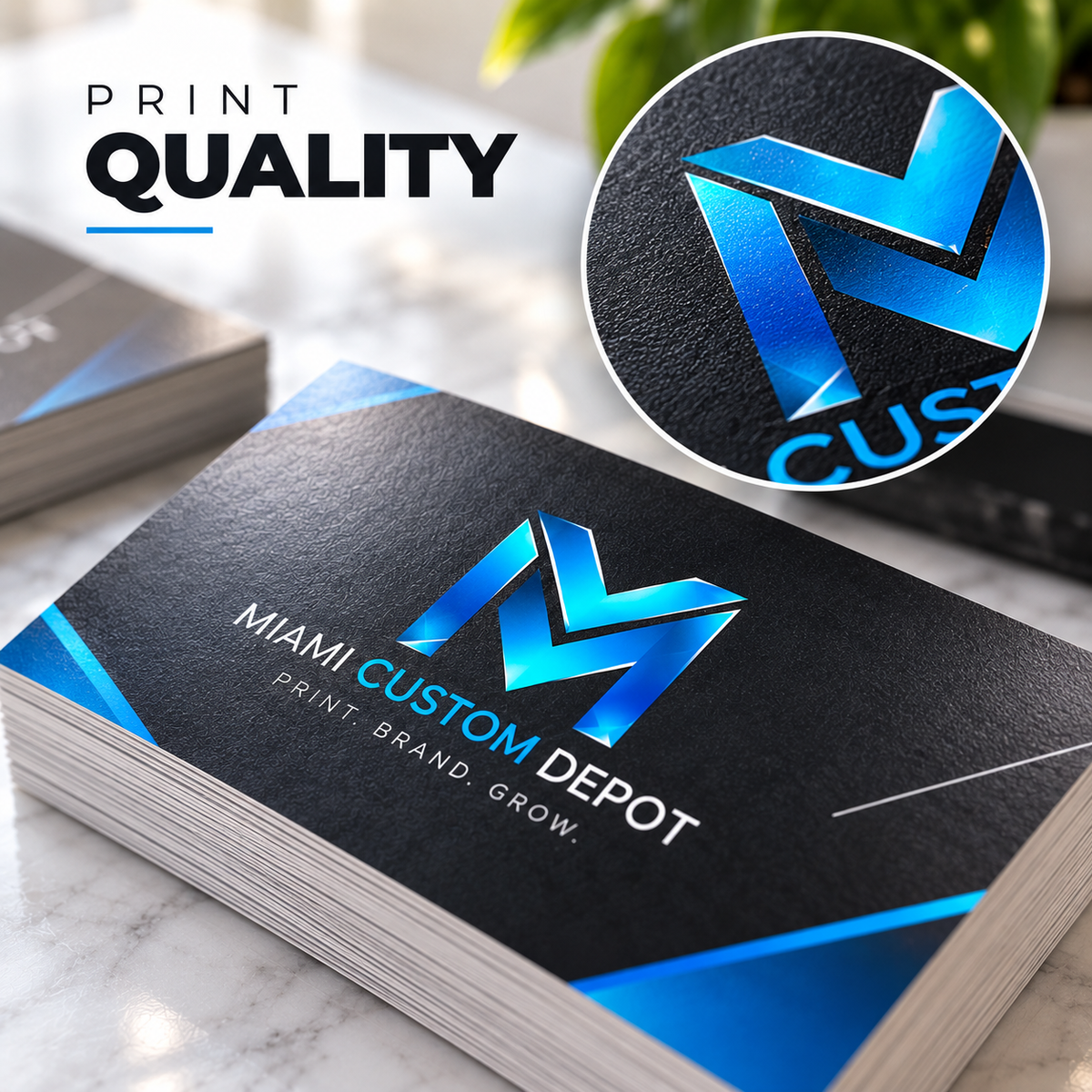Premium Custom Business Cards – 17pt Satin Laminated | Full Color Double-Sided Printing | 250–5,000 Cards