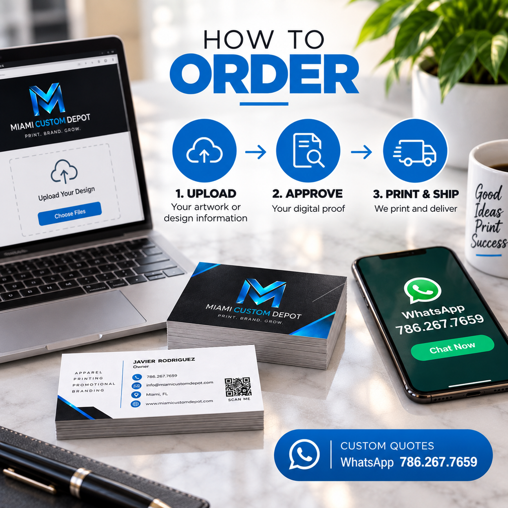 Premium Custom Business Cards – 17pt Satin Laminated | Full Color Double-Sided Printing | 250–5,000 Cards
