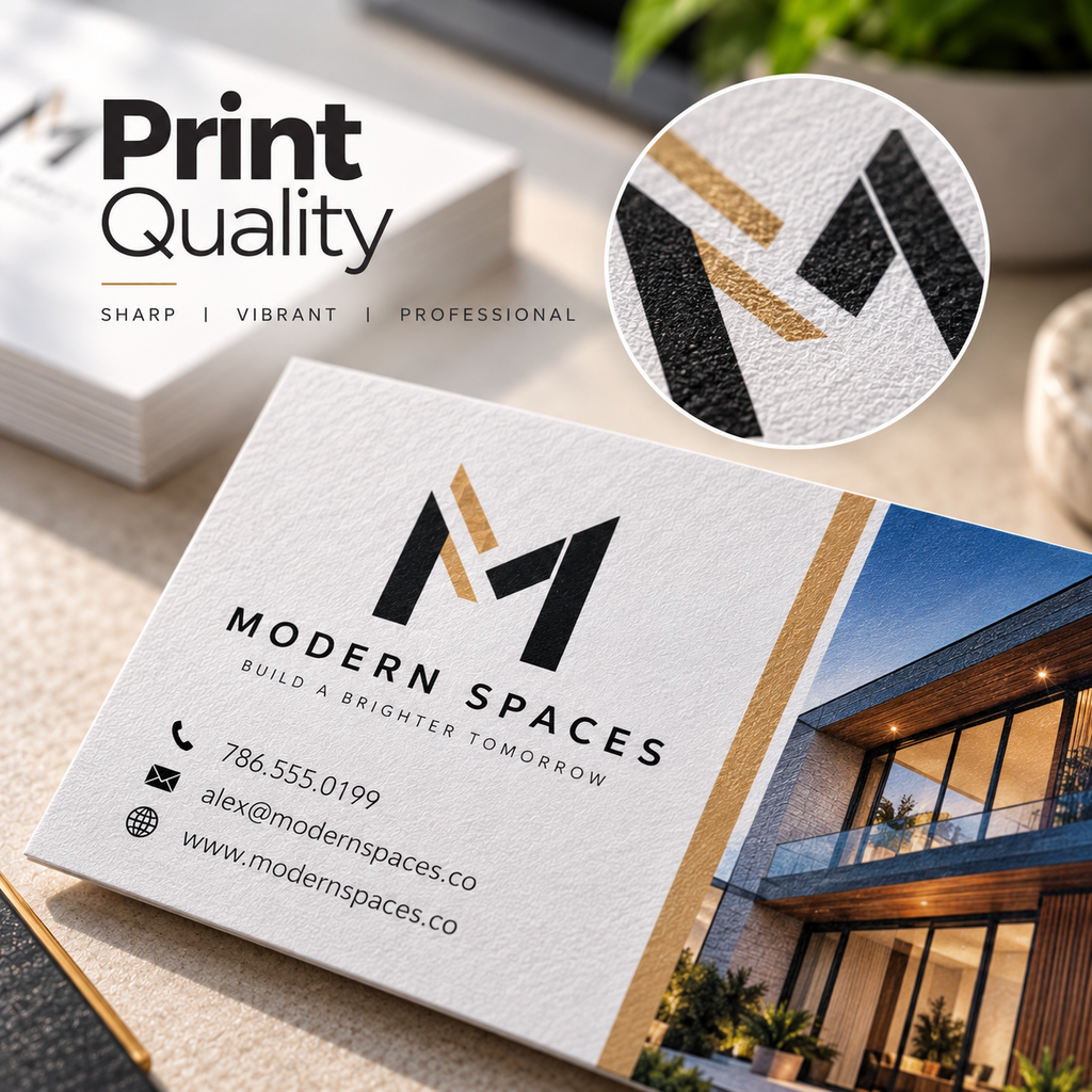 **Custom Business Cards – 100LB Premium Smooth Uncoated | Full Color Printing**