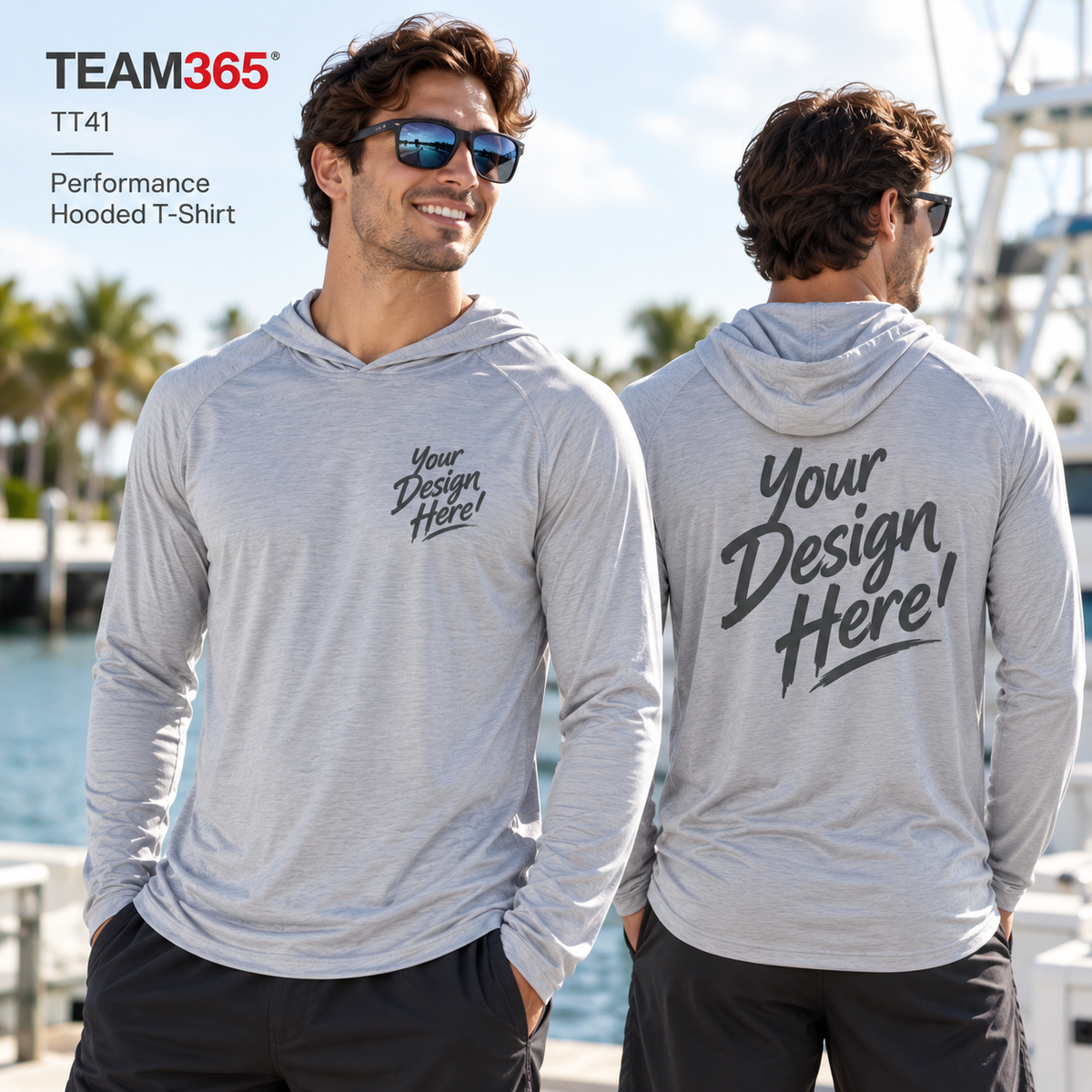 Team365  Performance Hooded T-Shirt (TT41)