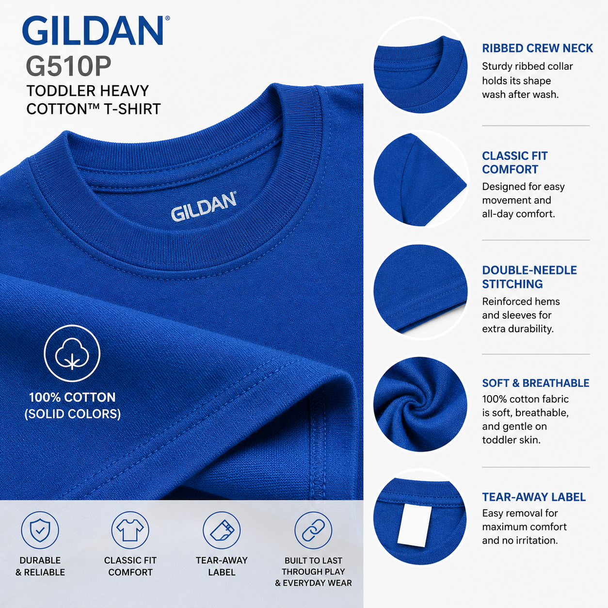 Gildan Toddler Heavy Cotton T-Shirt (G510P)