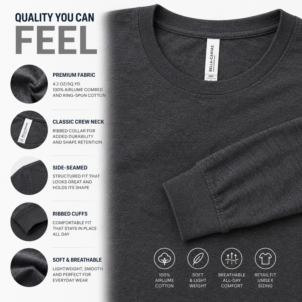 Bella + Canvas  Unisex Long Sleeve Jersey Tee (3501)