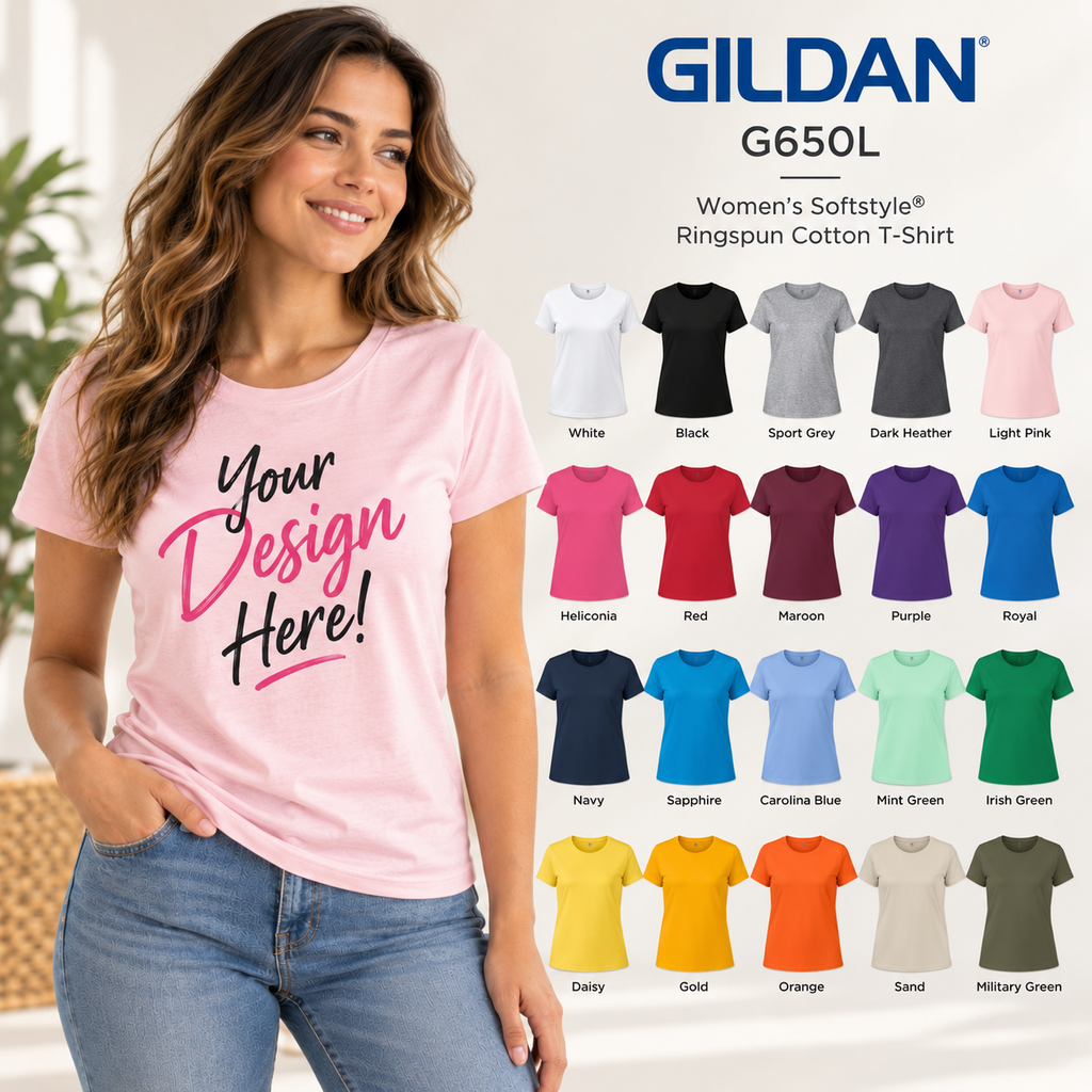 Gildan Women's Softstyle® Ringspun Cotton T-Shirt (G650L)