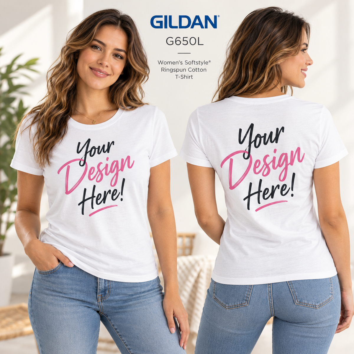 Gildan Women's Softstyle® Ringspun Cotton T-Shirt (G650L)