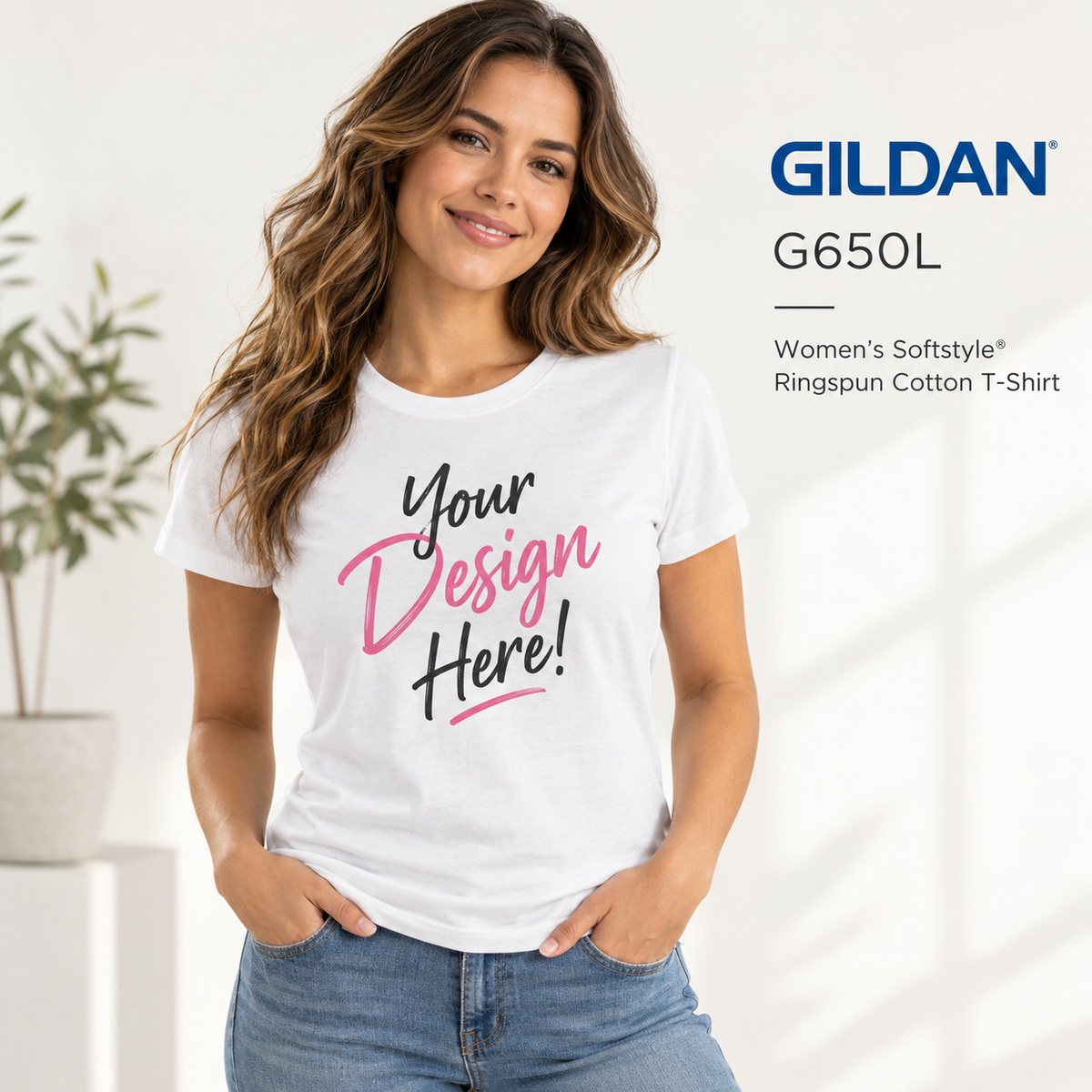 Gildan Women's Softstyle® Ringspun Cotton T-Shirt (G650L)