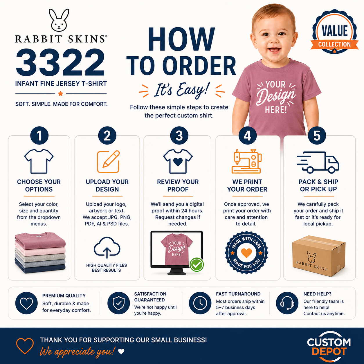 Rabbit Skins  Infant Fine Jersey T-Shirt (RS3322)