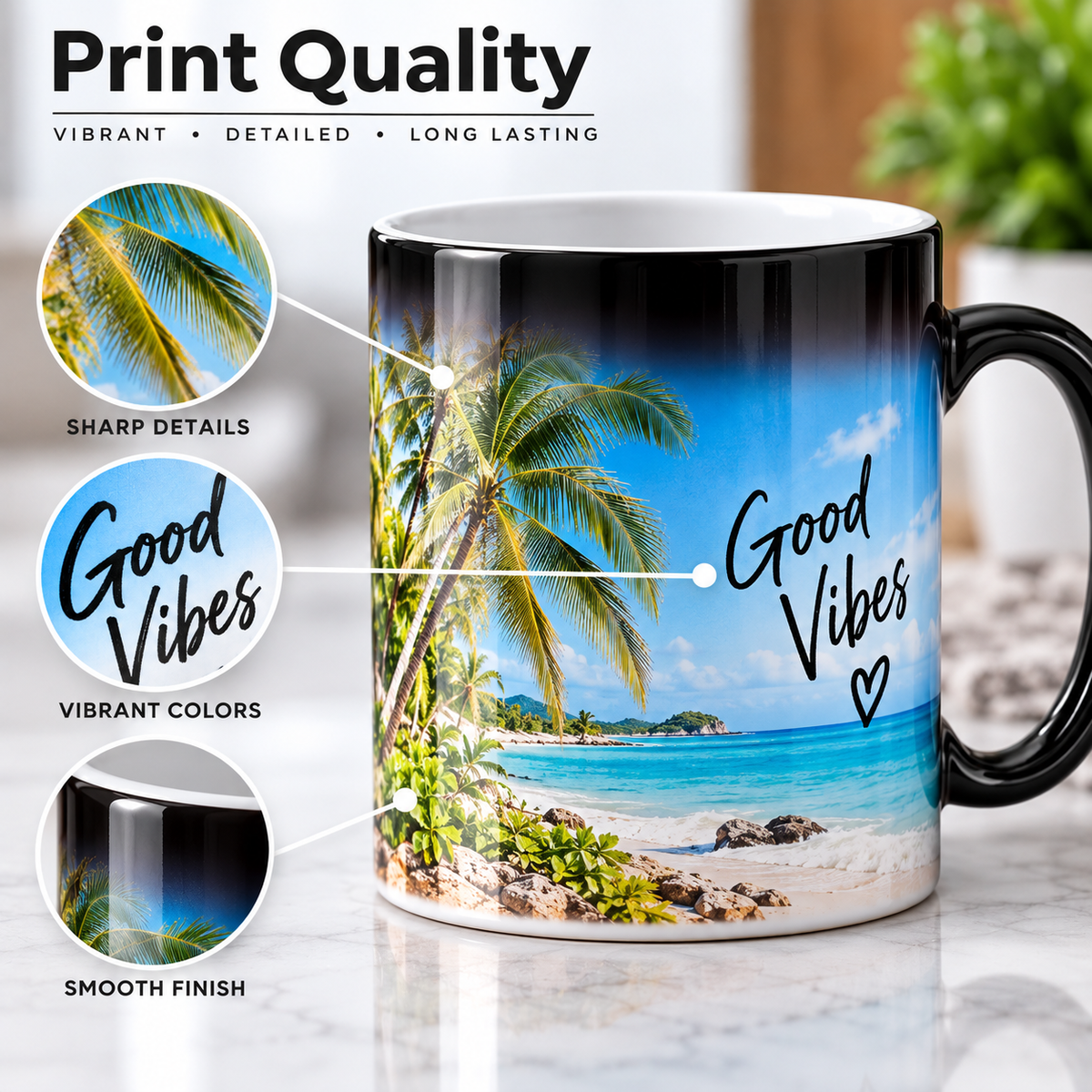 Personalized Magic Mug – Custom Heat Changing Coffee Mug | 11oz & 15oz | Photo, Logo & Business Gifts